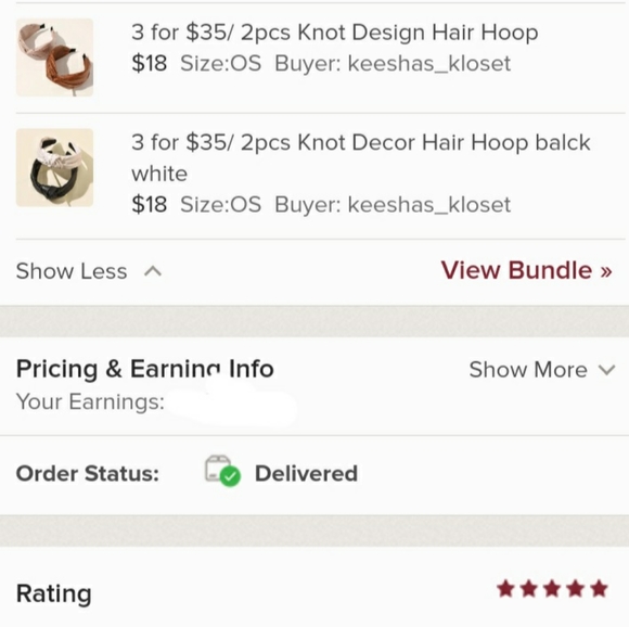 3 for $35 / Flower Polka Dot Print Knot Headband - Picture 4 of 4